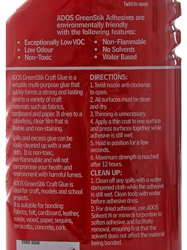 ADOS GreenStik Craft Glue 500ml