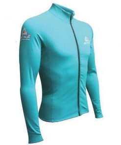 Adrenalin 2P Thermal Zip-Front Mens Long Sleeve Rash Vest Aqua