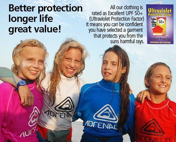 Adrenalin Hi-Vis Junior Short Sleeve Rash Vest Yellow 16 - Image 2