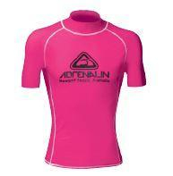 Adrenalin Hi-Vis Club Mens Short Sleeve Rash Vest Pink
