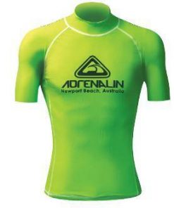 Adrenalin Hi-Vis Club Mens Short Sleeve Rash Vest Lime L