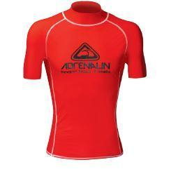 Adrenalin Hi-Vis Club Mens Short Sleeve Rash Vest Red