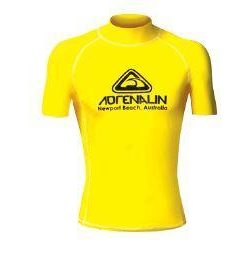 Adrenalin Hi-Vis Club Mens Short Sleeve Rash Vest Yellow 2XL